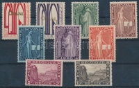 1928 Orval sor Mi 235-243 (Mi 240 gumi nélküli)