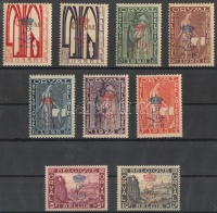 1929 Orval Apátság sor felülnyomással Mi 235 I-243 I (239 I falcos / hinged)