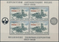 1957 Antarktisz expedíció blokk Mi 25