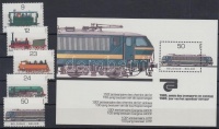 1985  Vonat sor Mi 2222-2225 + blokk Mi 55