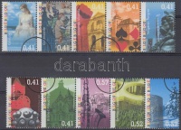 2003 Látnivalók sor 2 ötöscsíkbabn Mi 3233-3242 MINTA némabélyegzővel