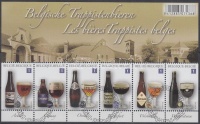 2012 Belga trappista sörök blokk Mi 165 alkalmi bélyegzéssel