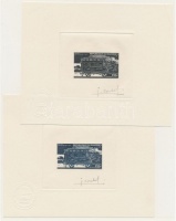 1974 100 éves az UPU Mi 576-579 5 klf próbanyomat a tervező aláírásával / UPU 5 different signed artists die proofs