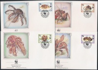 1993 WWF Rák sor 4 db FDC-n Mi 132-135