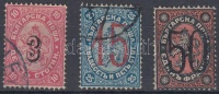 1884 Forgalmi értékek Mi 21 I, 23-24 II