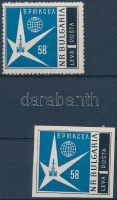 1958 Világkiállítás fogazott + vágott bélyeg Mi 1087 A-B