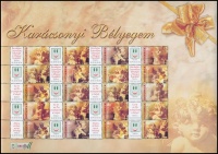 2004 Karácsonyi bélyegem - Angyalkák promóciós teljes ív sorszám nélkül (11.000)