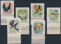 1961 Madarak ívszéli sor Mi 1217-1222