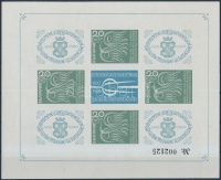 1968 Nemzetközi Bélyegkiállítás vágott kisív Mi 145