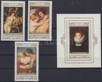 1977 Rubens festmények sor Mi 2625-2627 + blokk Mi 73