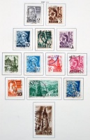 Francia zóna Baden gyűjteményrészlet Schaubek albumlapokon (Mi EUR 161,-)