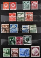 Deutsches Reich kis gyűjtemény néhány jobb értékkel (közte pár bajor) 8 lapos közepes berakóban