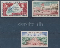 1961 Ouagadougou repülőtér vágott sor Mi 93-95