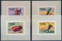 1976 Téli olimpiai éremgyőztesek sor felülnyomással vágott blokkformában Mi 731-734