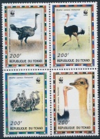1996 WWF: Strucc négyestömb Mi 1370-1373 A  + 4 FDC