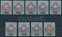 Csehszlovák légió 1920 Mi 9-17 (barna foltok)