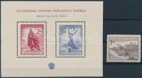1952 Bélyegkiállítás, Pozsony Mi 765 + blokk 13