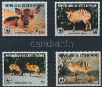 1985 WWF: Zebra-bóbitás antilop sor Mi 881-884 + 4 FDC