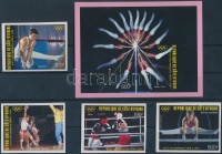 1988 Nyári olimpia, Szöul vágott sor Mi 970-973 + vágott blokk Mi 30
