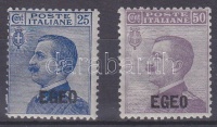 1912 Forgalmi felülnyomott sor Mi 1-2