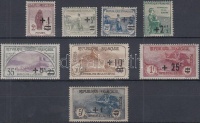1922 Háborús árvák alap felülnyomott sor Mi 144-151