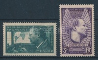 1937 Jean Mermoz halálának első évfordulója sor Mi 343a, 344b