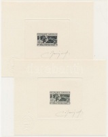 1974 100 éves az UPU Mi 537-538 3 klf próbanyomat a tervező aláírásával / UPU 3 different signed artists die proofs