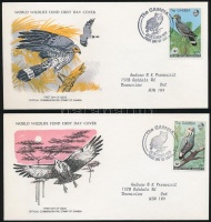 1978 WWF madarak sor Mi 374-377 4 FDC