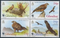 1996 WWF: Madár négyestömb Mi 774-777  + 4 FDC
