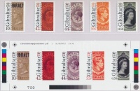 2011 125 éves a gibraltári bélyeg limitált kiadású sor + vágott próbanyomat blokk, példányszám:1000 db!