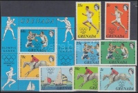 1972 Olimpia sor Mi 471-477 + blokk 25