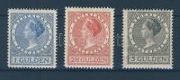 1926 Wilhelmina királyné Mi 168B-170B (gumiráncok / gum creases)