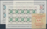 1967 Bélyegkiállítás: AMPHILEX kisívsor Mi 880-882 + belépőjegy a kiállításra / 3 minisheets + entry ticket