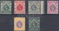 1912 Forgalmi értékek Mi 99-100, 102, 106-108