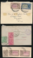1931 Levél az USA-ba + kivágás + cenzúrás levél előlap