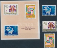 1974 100 éves az UPU sor Mi 603-605 + blokk 3