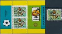 1982 Labdarúgó VB fekete felülnyomással Mi 1066 b + blokk Mi 46 b