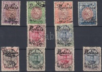 1911 Helyi kiadás Relais sor + 2 hamisítvány Mi VI a-k
