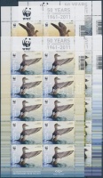 2011 WWF veszélyeztetett madárfajták kisívsor Mi 1298-1301