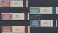 1948 Zsidó ünnepek tabos sor Mi 10-14 / with tab