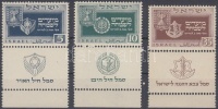 1949 Zsidó ünnepek tabos sor Mi 19-21