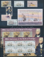 2005 Trafalgar-i tengeri csata 200. évfordulója sor + kisív sor Mi 992-997 + blokk 42