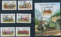 1999 Mozdony sor Mi 1899-1904 + blokk 249