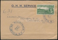 Új Fundland 1937 Ajánlott levél Washingtonba