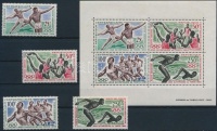 1964 Nyári olimpia sor Mi 59-62 + blokk 2