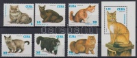 1994  Macska sor Mi 3730-3735 + blokk 137