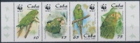 1998 WWF: Papagáj ívszéli négyescsík Mi 4156-4159