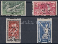 1924 Párizsi olimpiai játékok sor felülnyomással Mi 53-56