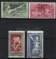 1924 Olimpia sor felülnyomással Mi 53-56 (53 kis törés / folded)