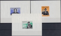 1966 Winston Churchill de Luxe vágott blokksor Mi 644-646
